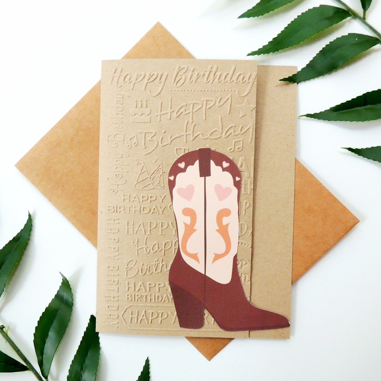 Colorful Cowgirl Boot Birthday Card Bundle