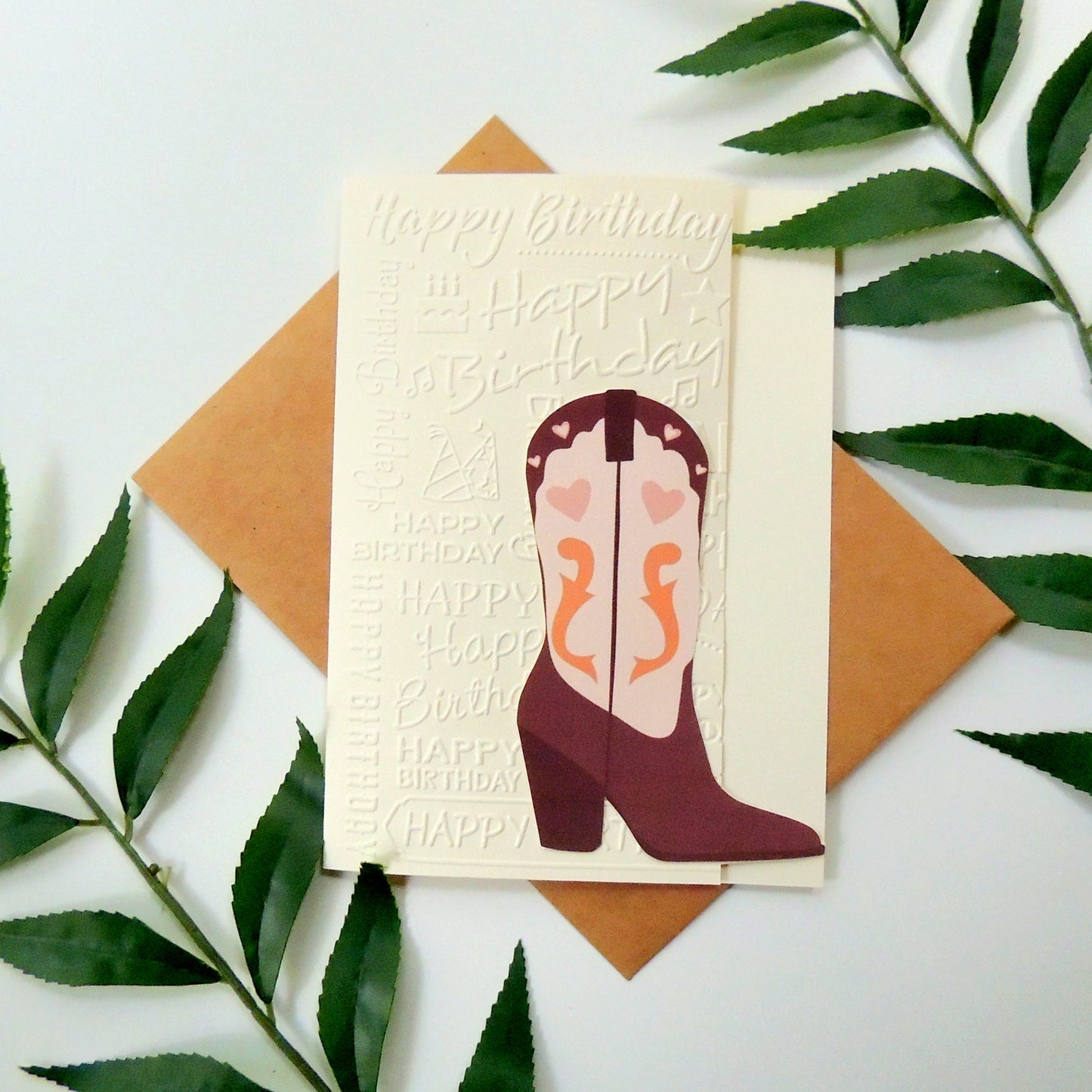 Colorful Cowgirl Boot Birthday Card Bundle