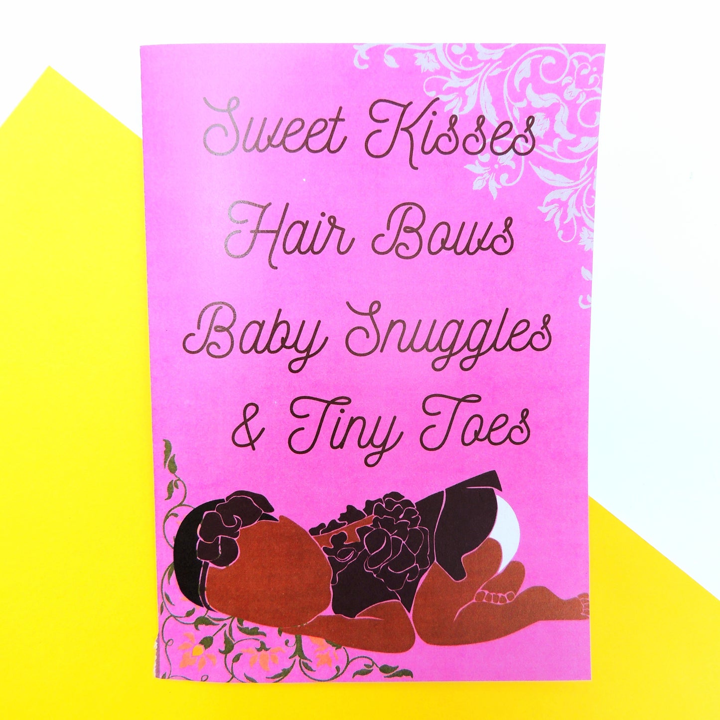 African American Girl Baby Shower Card