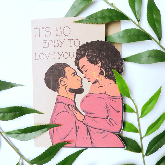 Easy to Love Black Love Card
