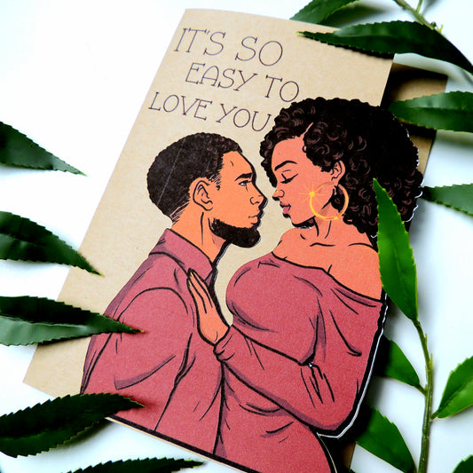 Easy to Love Black Love Card